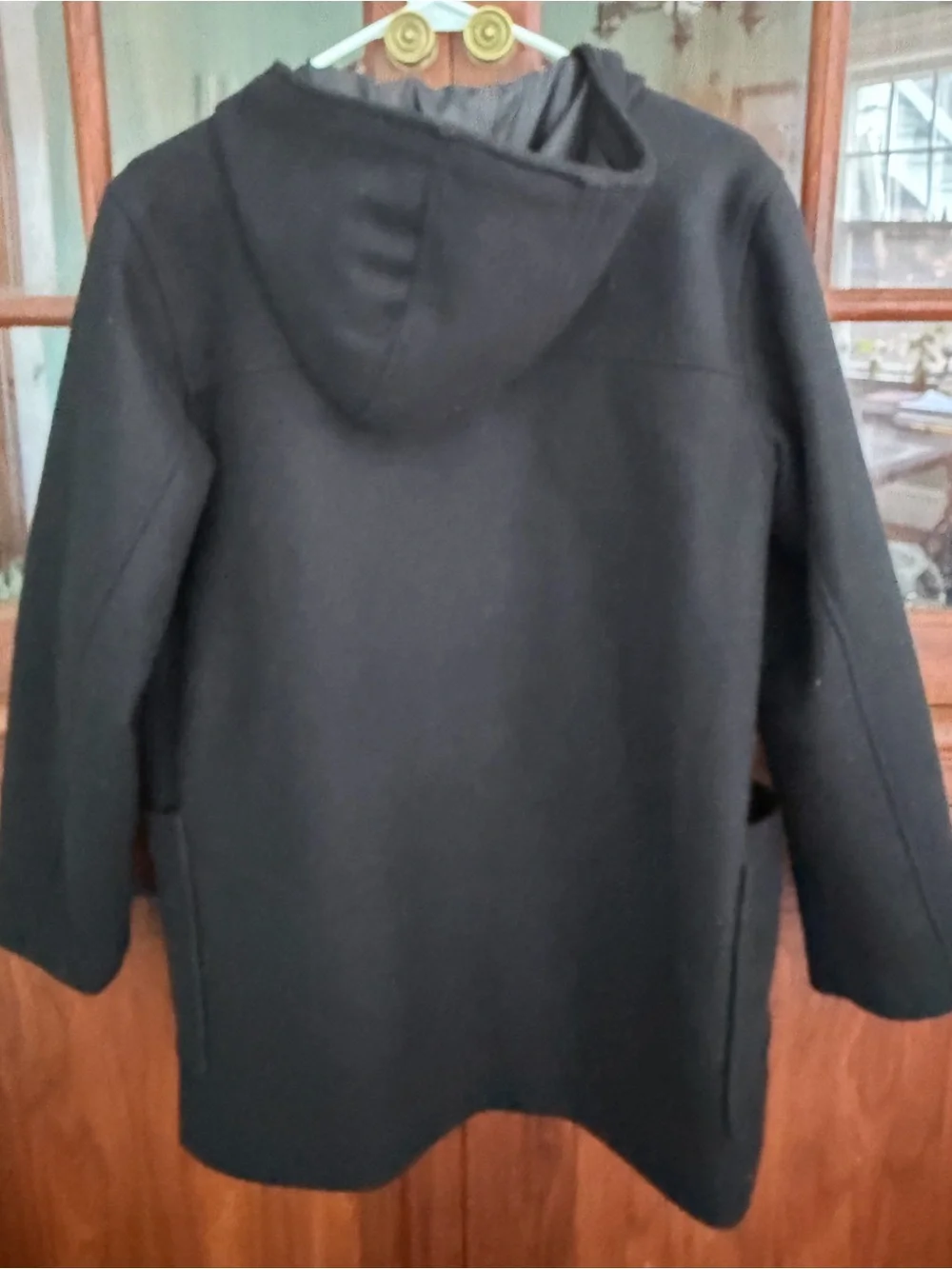 Boys Old Navy Black Hooded Peacoat 14/16